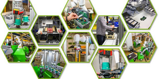 Collage ausgewählter Impressionen der Laborfläche