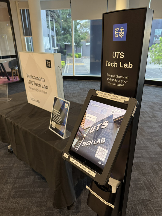 Bild Aufsteller "Welcome to UTS Tech Lab"